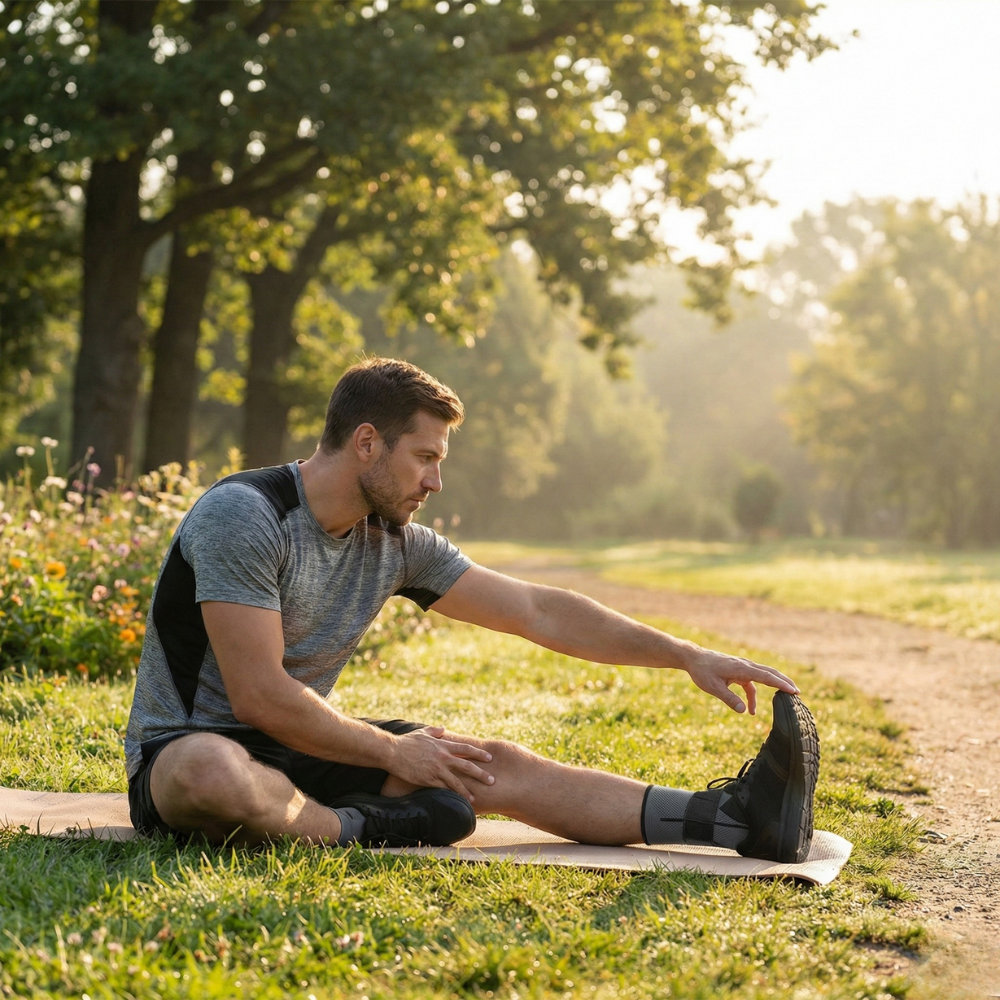 Compression cheville après la course