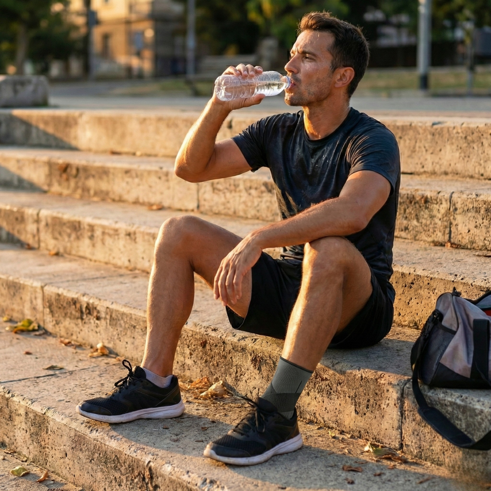 Compression cheville au repos