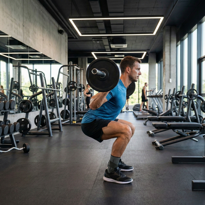 Compression cheville à la salle de sport