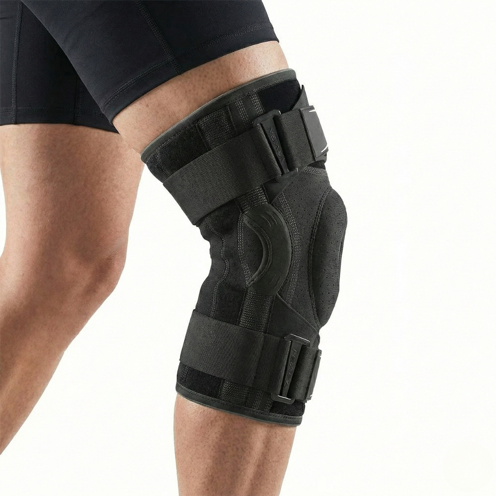 Genouillère arthrose portée vue de côté