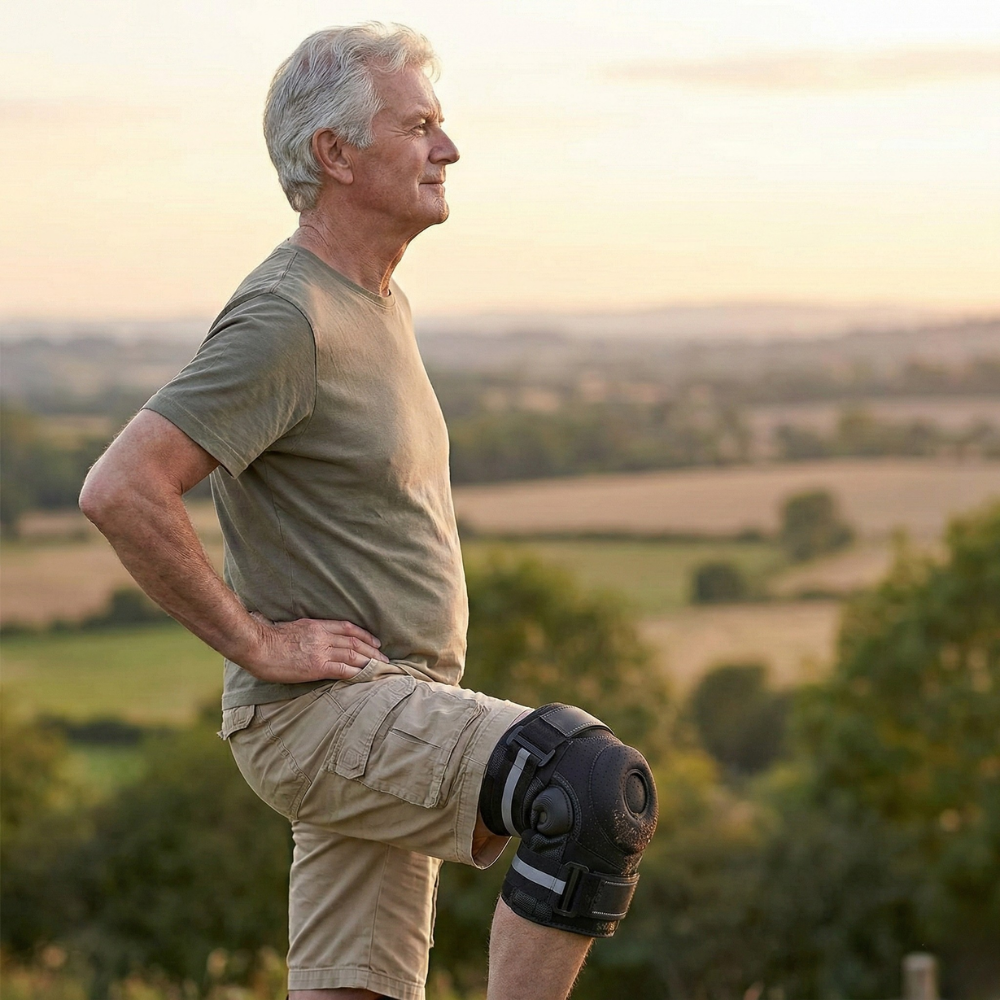 Genouillère arthrose pendant la randonnée