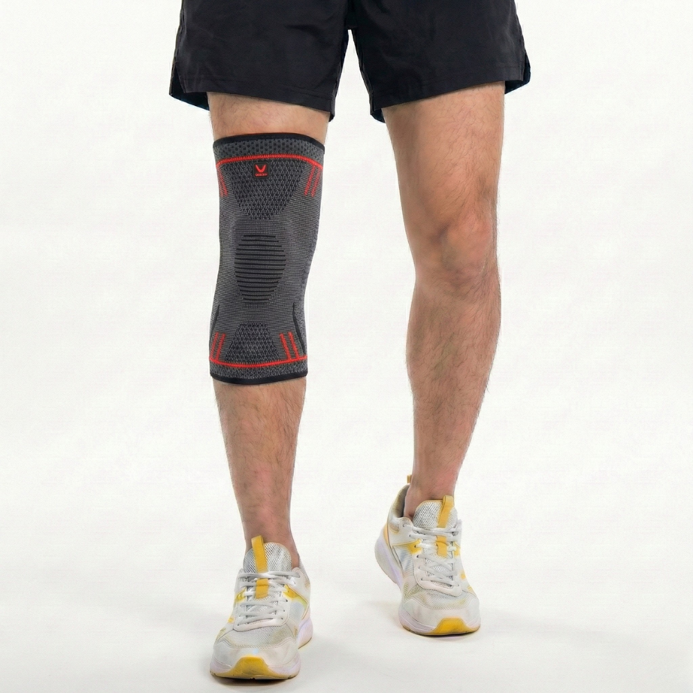 Genouillère de sport rouge