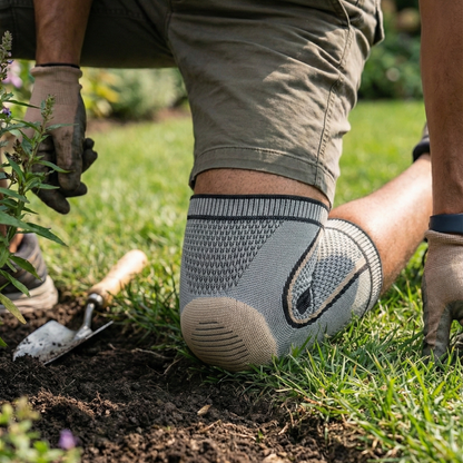 Genouillère rotulienne pendant le jardinage