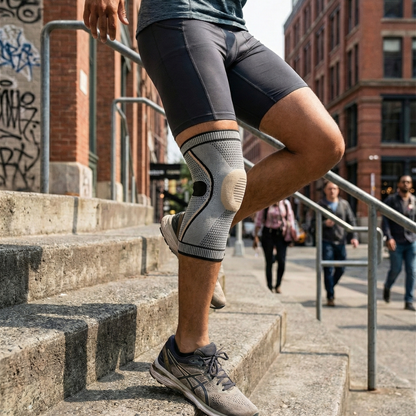 Genouillère rotulienne pendant l'effort