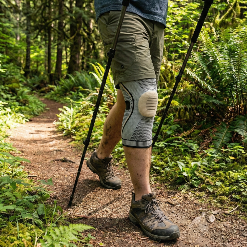 Genouillère rotulienne durant la randonnée