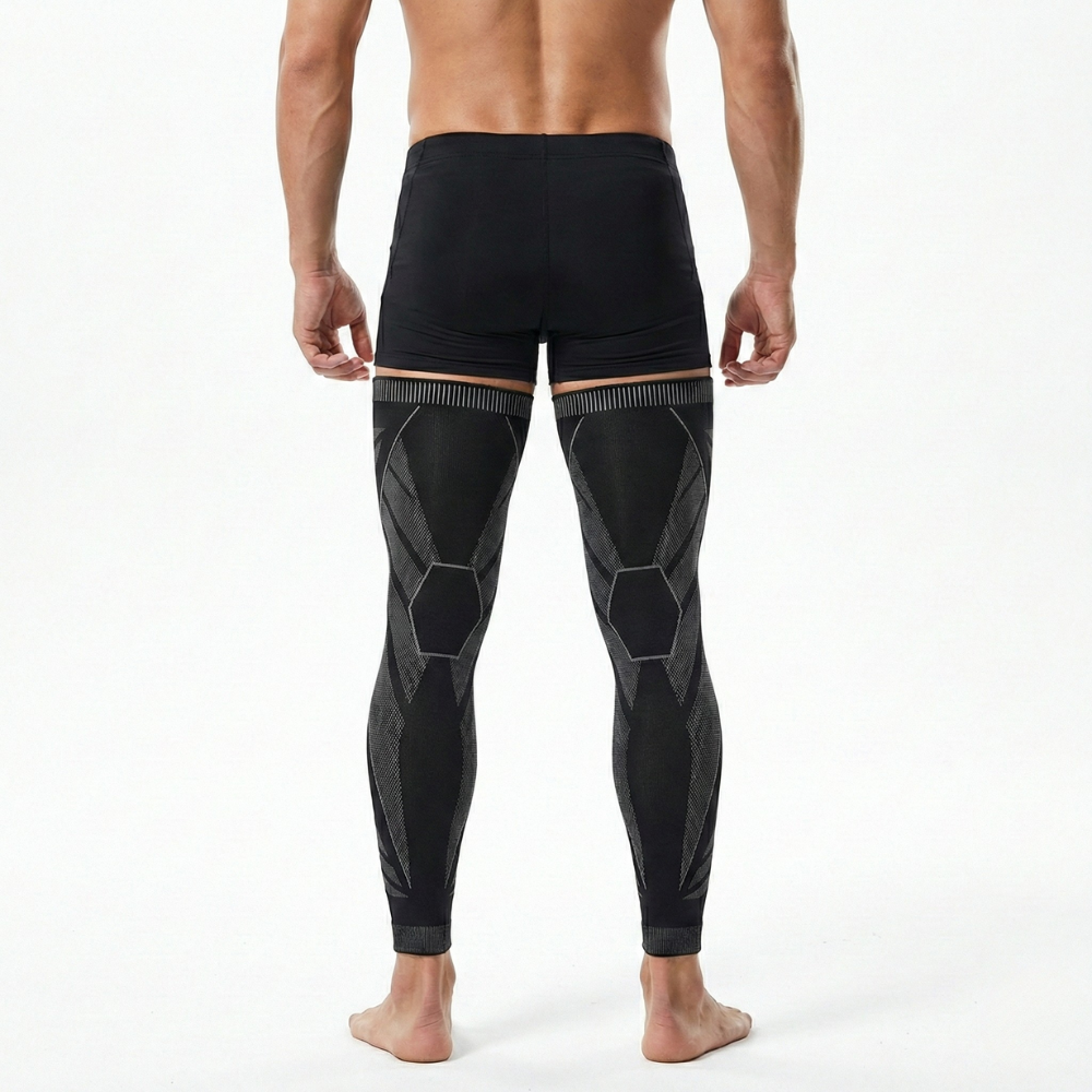 Manchon de compression genou vue de derrière