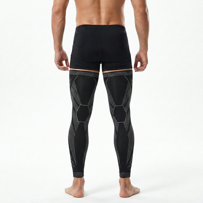 Manchon de compression genou vue de derrière