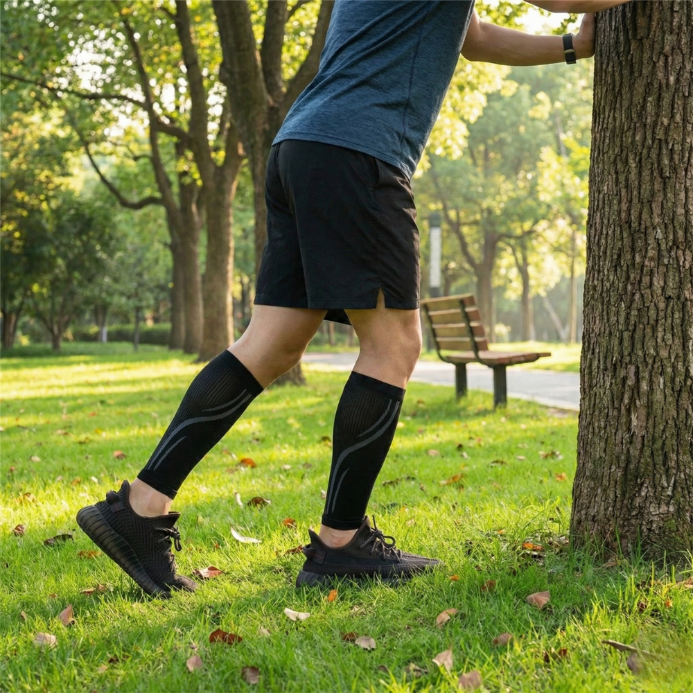 Manchon de compression mollet étirement course