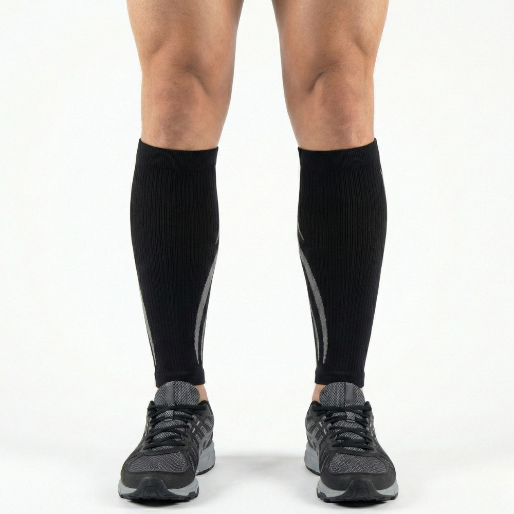 Manchon de compression mollet gros vue de face