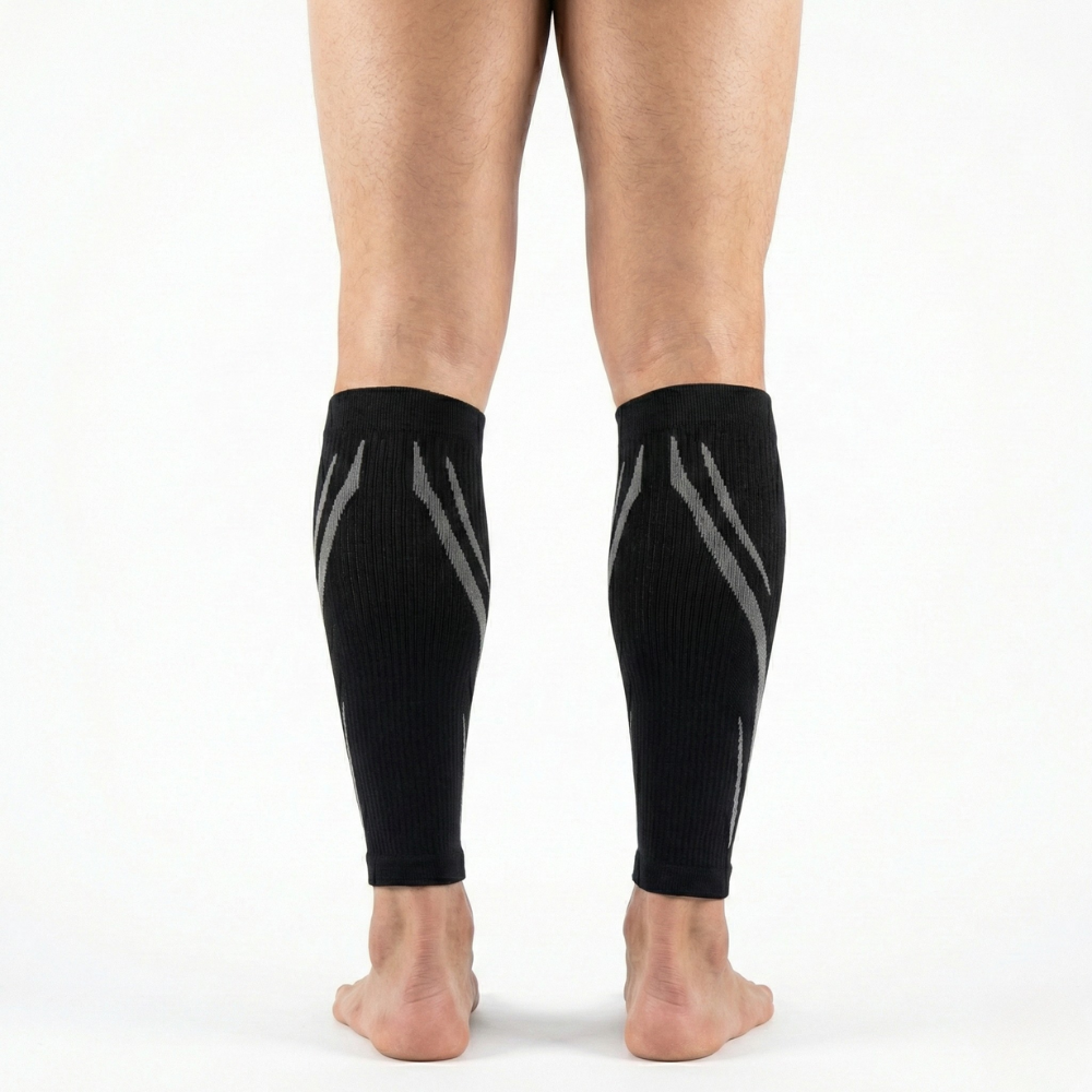 Manchon de compression mollet vue de derrière