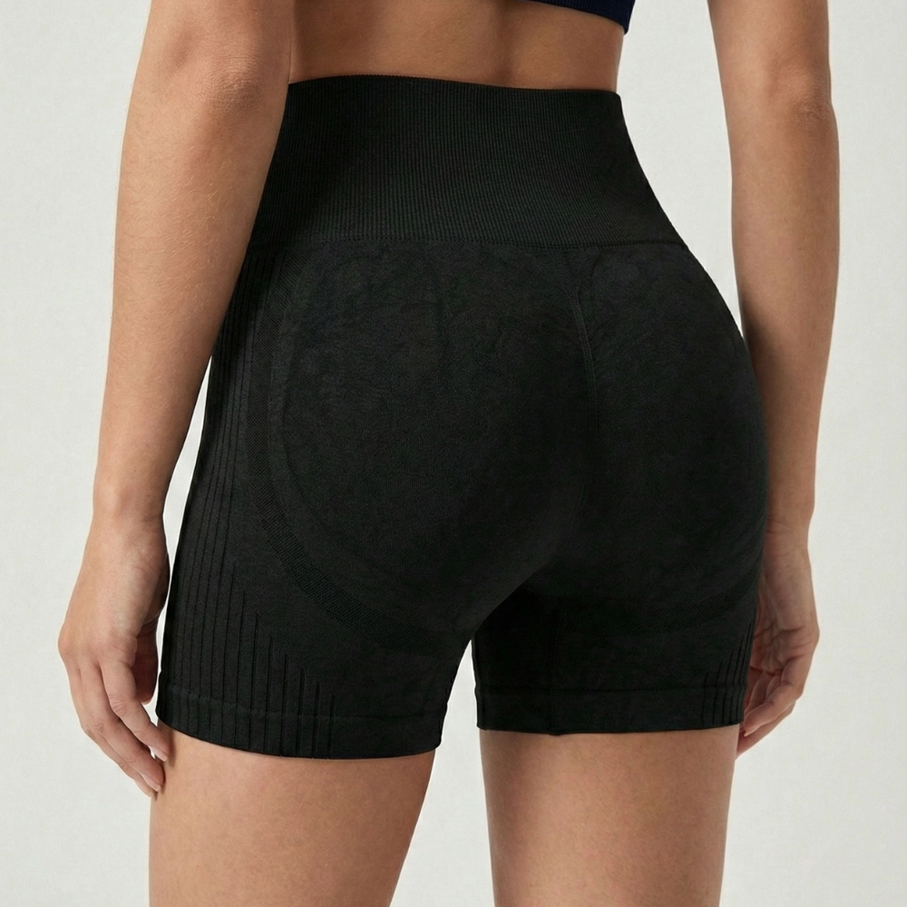 Short compression femme vue de dos