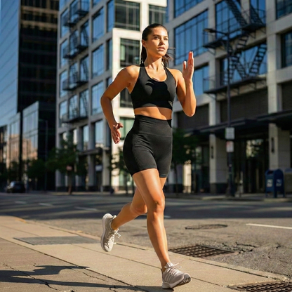 Short compression femme course