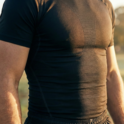 T-shirt compression gros plan