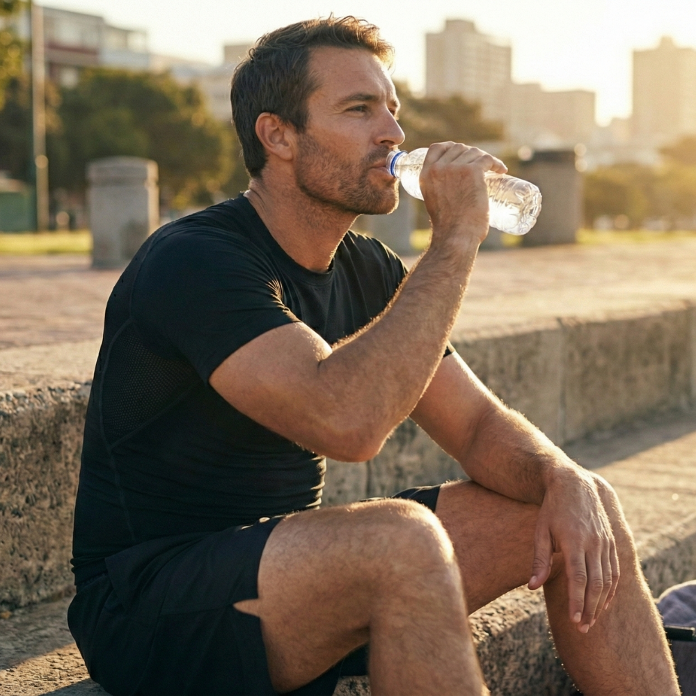 T-shirt compression après l'effort