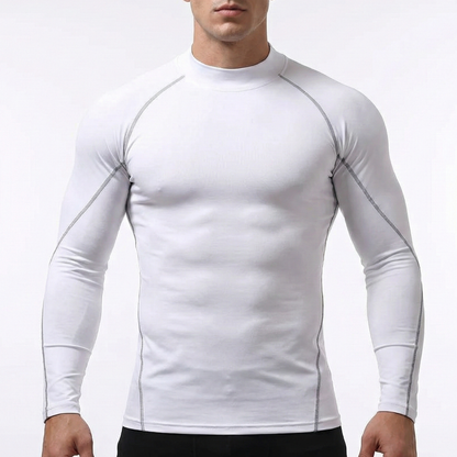 T-shirt compression à manches longues vue de face